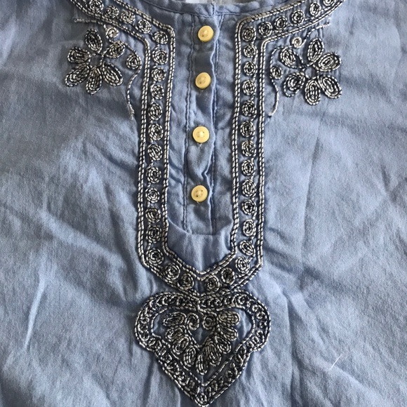 Banana Republic Blue Razorback Top Size Small - Picture 8 of 8